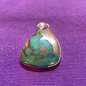 Turquoise and silver pendant 925 👗